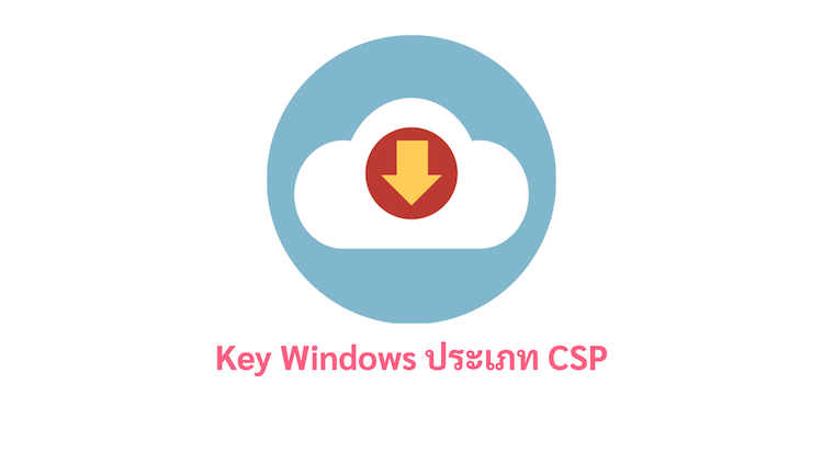 ภาพประกอบหัวข้อKey Windows ประเภท CSP (Key Windows type CSP)